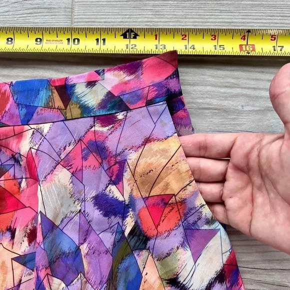 Marciano Womens Multicolor Pleated Side Zip A-Line Mini Skort Size Small short/s - Picture 2 of 7